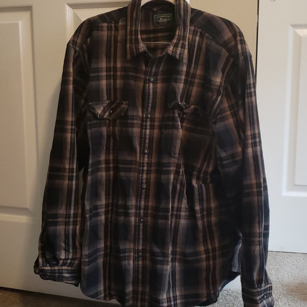 Black and Gold Plaid Flannel